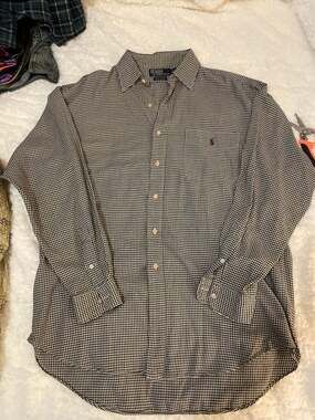 Vintage Polo Ralph Lauren Lowell Sport Brown Gingham Plaid Button Down
